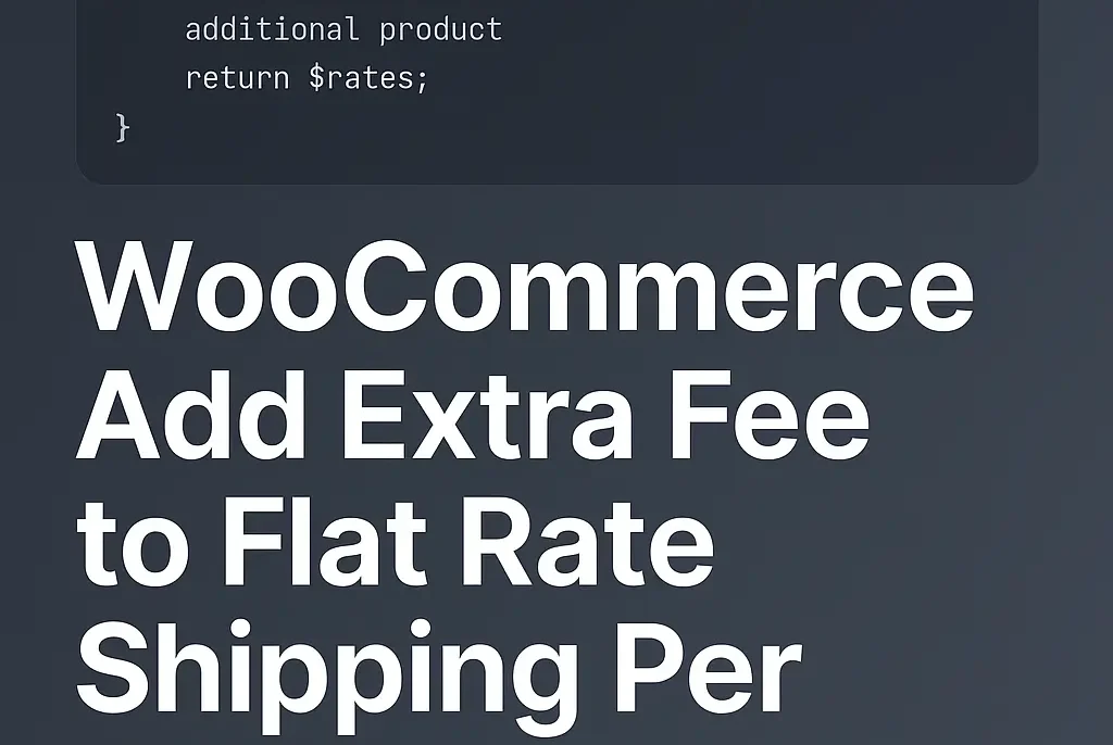 WooCommerce Custom Flat Rate Shipping Based on Product Quantity and Free Shipping Conditions
